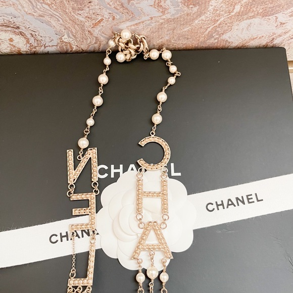 Chanel 19B Logo Strass Pearl Multi-StrandNecklace - Picture 10 of 11